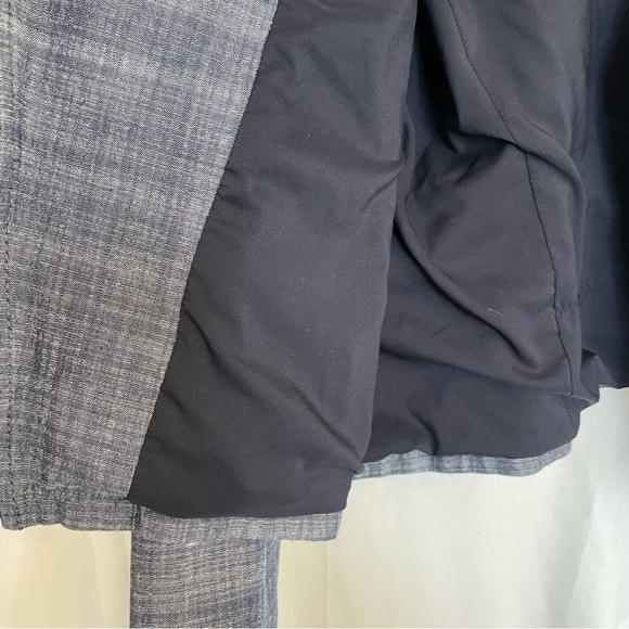 LIZ CLAIBORNE Women’s Blue Lined Moto Zip Up Cropped Jacket Size Medium - Picture 11 of 16